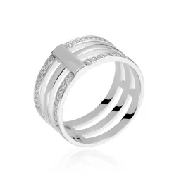 Best Histoire d'Or Bague Kirsten Argent Blanc Oxyde De Zirconium