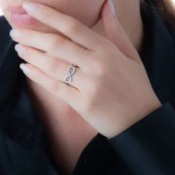 Discount Histoire d'Or Bague Klothilda Or Blanc Oxyde De Zirconium