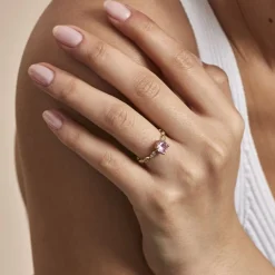 Best Histoire d'Or Bague Kurt Plaqué Or Jaune Oxyde De Zirconium plaqué or jaune oxyde rose