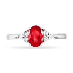 Hot Histoire d'Or Bague Lea Or Blanc Rubis Et Diamant