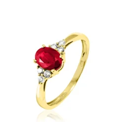 Histoire d'Or Bague Lea Or Jaune Rubis Et Diamant