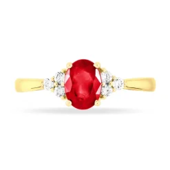 Online Histoire d'Or Bague Lea Or Jaune Rubis Et Diamant