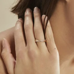 Online Histoire d'Or Bague Lia Plaqué Or Jaune Oxyde De Zirconium