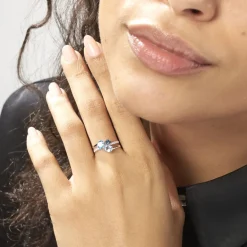 Discount Histoire d'Or Bague Lilia Or Blanc Topaze