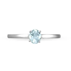 Histoire d'Or Bague Lily Or Blanc Aigue Marine* Bagues|Bagues Avec Pierre