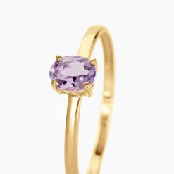 Online Histoire d'Or Bague Lily Or Jaune Amethyste or jaune amethyste violette