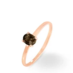 Online Histoire d'Or Bague Lily Or Rose Quartz