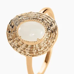 Histoire d'Or Bague Linna Plaqué Or Jaune Pierre De Lune* Bagues|Bagues Fantaisie