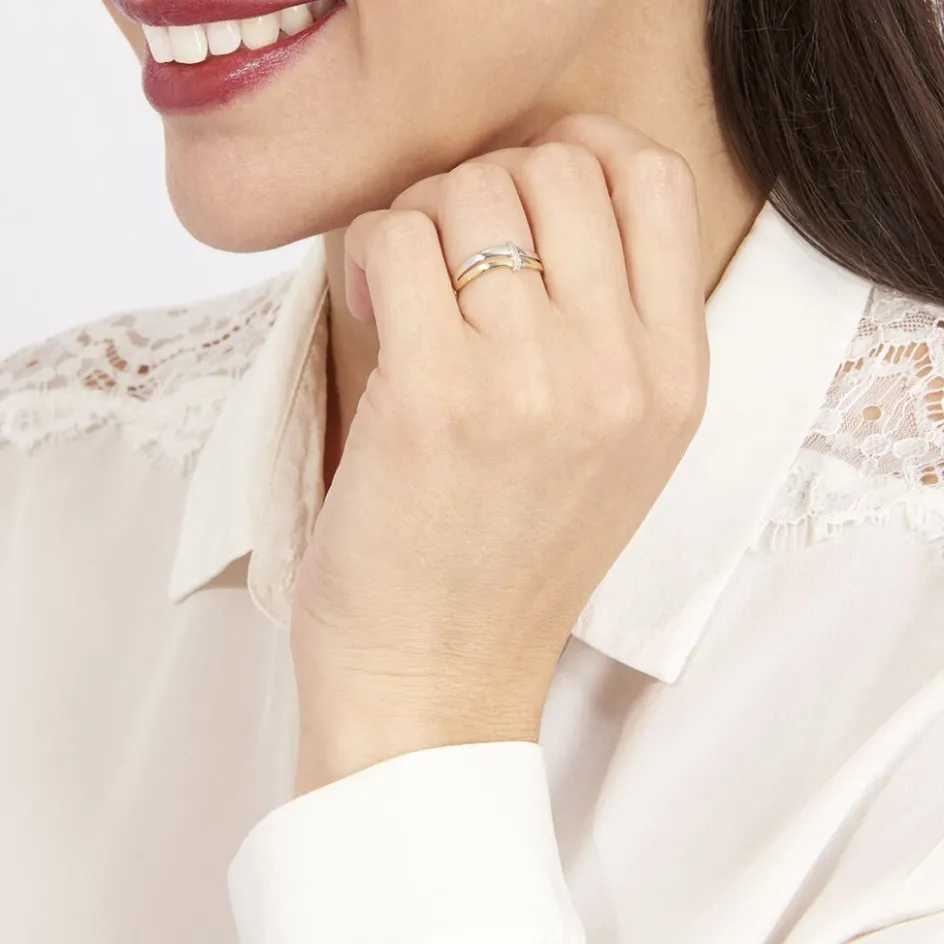 Histoire d'Or Bague Lisella Or Bicolore Diamant