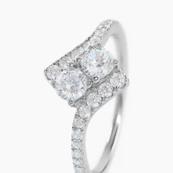 Discount Histoire d'Or Bague Lisette Argent Blanc Oxyde De Zirconium