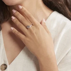 Hot Histoire d'Or Bague Loriana Or Blanc Diamant