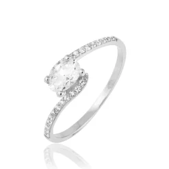 Hot Histoire d'Or Bague Loriane Or Blanc Oxyde De Zirconium