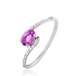 Discount Histoire d'Or Bague Loriane Or Blanc Topaze Et Oxyde De Zirconium