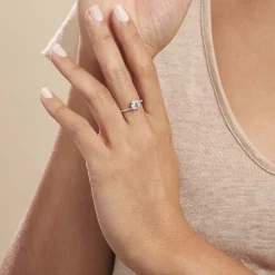 Histoire d'Or Bague Loriane Or Blanc Topaze Et Oxyde De Zirconium* Bagues|Bagues Avec Pierre