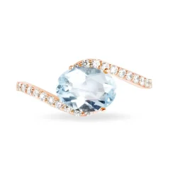 Histoire d'Or Bague Loriane Or Rose Topaze Et Oxyde De Zirconium* Bagues|Bagues Avec Pierre