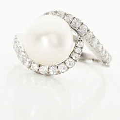 Histoire d'Or Bague Loris Argent Blanc Perle De Culture Et Oxyde De Zirconium* Bagues|Bagues Fantaisie