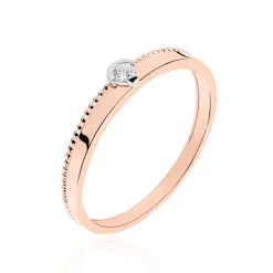 Hot Histoire d'Or Bague Lou Or Rose Diamant