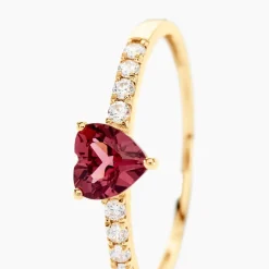 Histoire d'Or Bague Love Ring Or Jaune Rhodolite Oxyde De Zirconium* Bagues|Bagues Avec Pierre