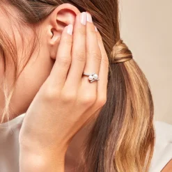 Online Histoire d'Or Bague Lua Argent Blanc Perle De Culture Oxyde De Zirconium