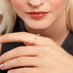 Hot Histoire d'Or Bague Lua Argent Blanc Perle De Culture Oxyde De Zirconium