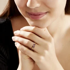 Histoire d'Or Bague Lukretia Or Jaune Amethyste Et Oxyde De Zirconium* Bagues|Bagues Avec Pierre