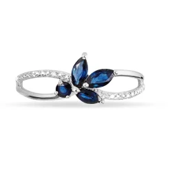 Histoire d'Or Bague Lupe Or Blanc Saphir Et Diamant* Bagues|Bagues Avec Pierre