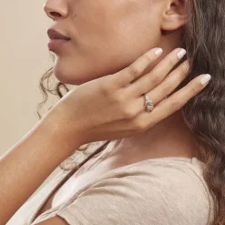 Outlet Histoire d'Or Bague Lyana Argent Blanc Oxyde De Zirconium