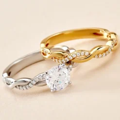 Histoire d'Or Bague Manille Argent Bicolore Oxyde De Zirconium* Bagues|Bagues Avec Pierre