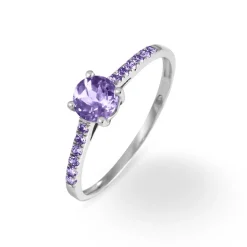 Histoire d'Or Bague Manon Or Blanc Amethyste* Bagues|Bagues Avec Pierre