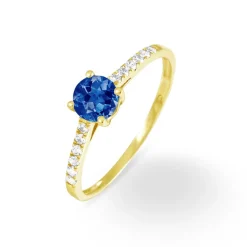 Histoire d'Or Bague Manon Or Jaune Saphir Et Diamant