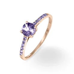 Histoire d'Or Bague Manon Or Rose Amethyste* Bagues|Bagues Avec Pierre