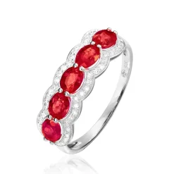 Histoire d'Or Bague Margaux Or Blanc Rubis Et Diamant* Bagues|Bagues Avec Pierre