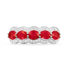 Histoire d'Or Bague Margaux Or Blanc Rubis Et Diamant* Bagues|Bagues Avec Pierre