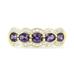 Hot Histoire d'Or Bague Margaux Or Jaune Amethyste Et Diamant