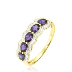 Histoire d'Or Bague Margaux Or Jaune Amethyste Et Diamant* Bagues|Bagues Avec Pierre