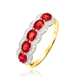Outlet Histoire d'Or Bague Margaux Et Diamant or jaune rubis