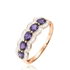 Histoire d'Or Bague Margaux Or Rose Amethyste Et Diamant* Bagues|Bagues Avec Pierre