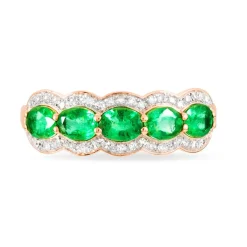 Histoire d'Or Bague Margaux Or Rose Emeraude Et Diamant* Bagues|Bagues Avec Pierre