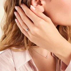 Hot Histoire d'Or Bague Marilla Argent Blanc Oxyde De Zirconium