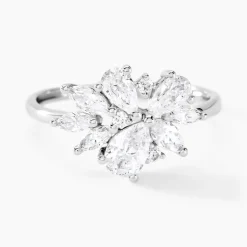 Histoire d'Or Bague Marquis Or Blanc Oxyde De Zirconium* Bagues|Bagues Avec Pierre