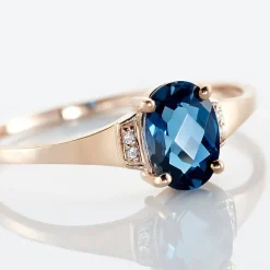 Histoire d'Or Bague Mathilde Or Rose Topaze Et Oxyde De Zirconium* Bagues|Bagues Avec Pierre