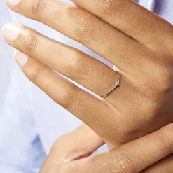 Outlet Histoire d'Or Bague Maye or blanc diamant