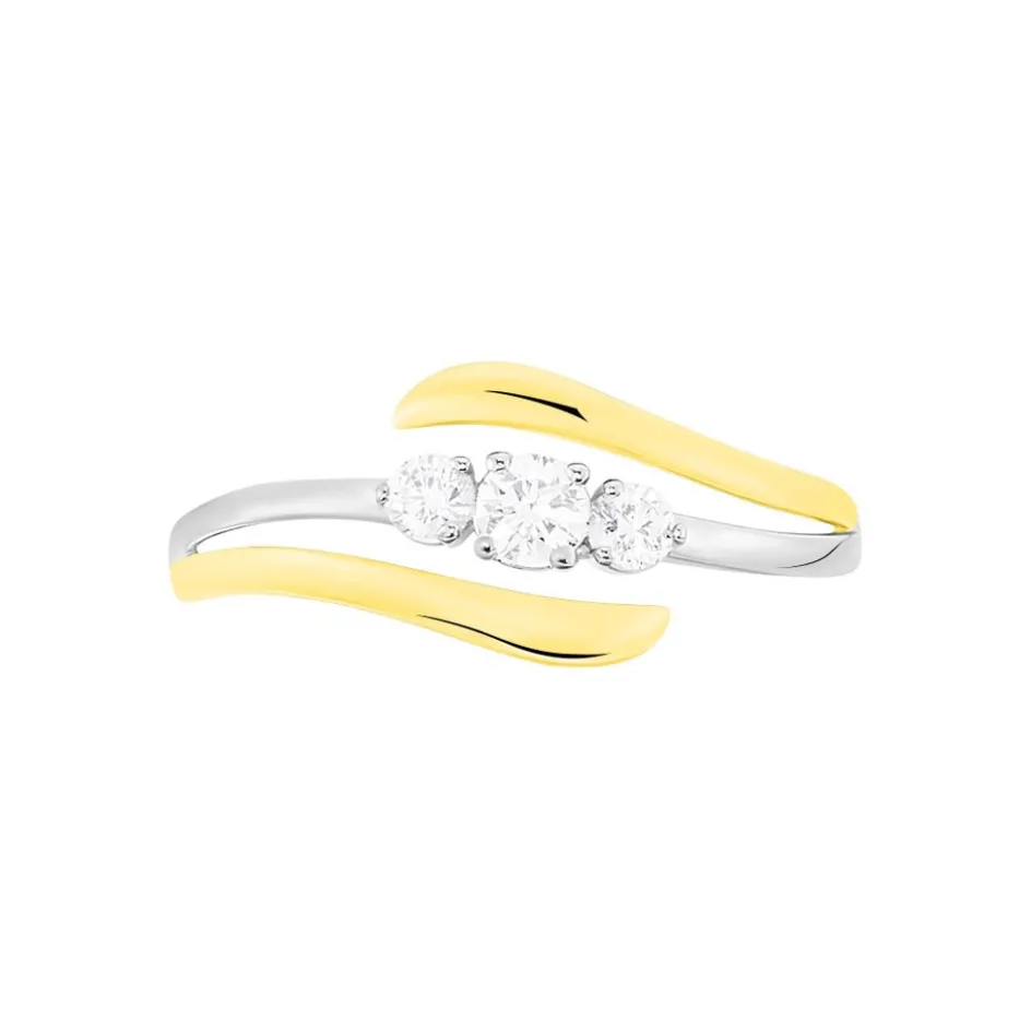Clearance Histoire d'Or Bague Mayline Or Bicolore Diamant