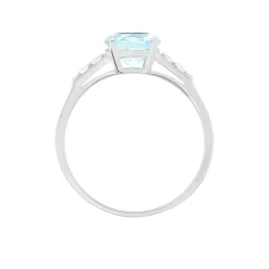 Clearance Histoire d'Or Bague Maysara Or Blanc Topaze Et Oxyde De Zirconium