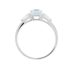 Outlet Histoire d'Or Bague Medyna Or Blanc Topaze Et Oxyde De Zirconium