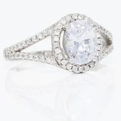 Hot Histoire d'Or Bague Melyssa Argent Blanc Oxyde De Zirconium