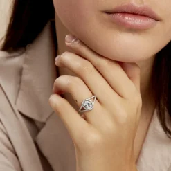 Hot Histoire d'Or Bague Melyssa Argent Blanc Oxyde De Zirconium