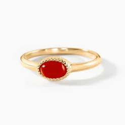 Online Histoire d'Or Bague Memory Plaqué Or Jaune Pierre De Synthese