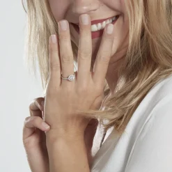 Best Histoire d'Or Bague Mentoura Or Blanc Diamant Synthétique