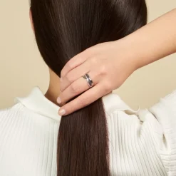 Histoire d'Or Bague Merlin Or Blanc Diamant* Bagues|Bagues Avec Pierre